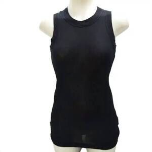 NEW BITE women's sleeveless thin jersey top in black